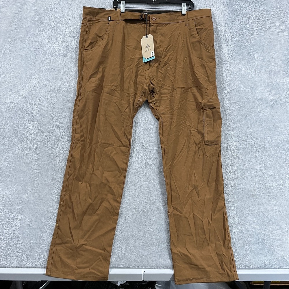 PrAna Stretch Zion Slim Pants Mens 42x32 Sepia Slim Hiking Cargo Gorpcore
